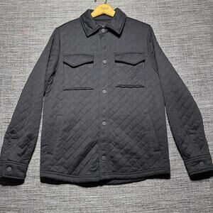 Dakine Shirt Jacket Men's Small Black Quilted Snap Long Sleeve Button Up Pockets